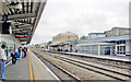 SU1485 : Swindon Station, westward on Down platform by Ben Brooksbank