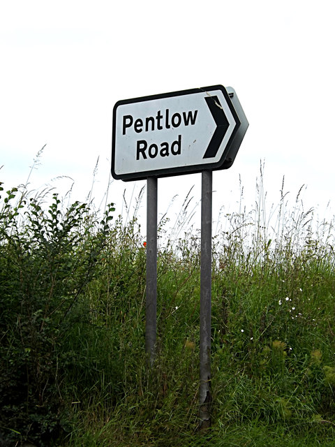 Pentlow Road sign