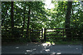 SK2935 : Gated entrance to Public Footpath by J.Hannan-Briggs