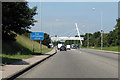 SK4857 : Footbridge on A38 by J.Hannan-Briggs