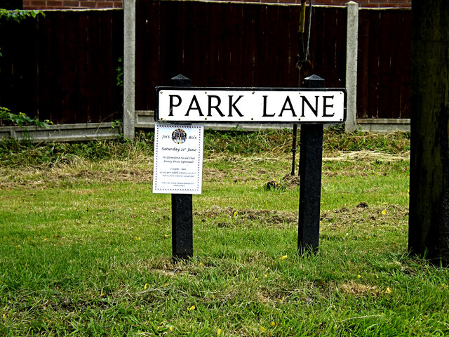 Park Lane sign