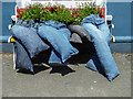 SN7634 : Unusual Flower Bed, Market Square, Llandovery by Christine Matthews