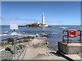 NZ3575 : Causeway from Curry's Point to St Mary's Island by David Dixon