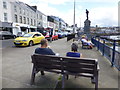 C8138 : Sharing a seat, enjoying an ice cream, Portstewart by Kenneth  Allen