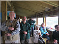 SP9313 : Graham Atkins in the Centre Bird Hide for the Book Signing by Chris Reynolds