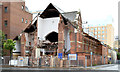 J3373 : Gt Victoria Street Baptist church, Belfast (demolition) - August 2014(1) by Albert Bridge