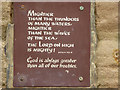 NZ8911 : Plaque on Lighthouse on the West Pier, Whitby by Christine Matthews