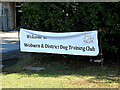 TL0652 : Woburn & District Dog Training Club sign by Geographer