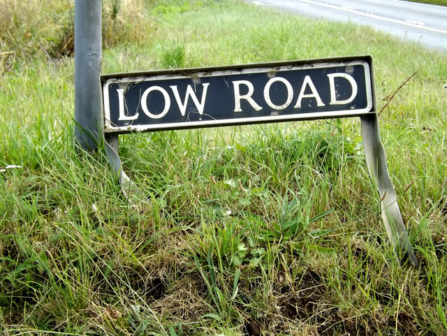 Low Road sign