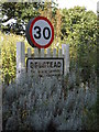 TM1341 : Belstead Village Name sign on Grove Hill by Geographer