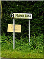 TM3289 : Marsh Lane sign by Geographer