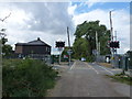 TF2327 : New level crossing barriers on Burtey Fen, Pinchbeck by Richard Humphrey