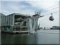 TQ4080 : Emirates Cable Car - Royal Victoria station by Rob Farrow