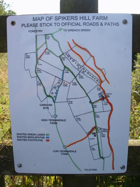 Detail of path map, Spikers hill Farm