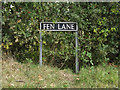 TM3191 : Fen Lane sign by Geographer