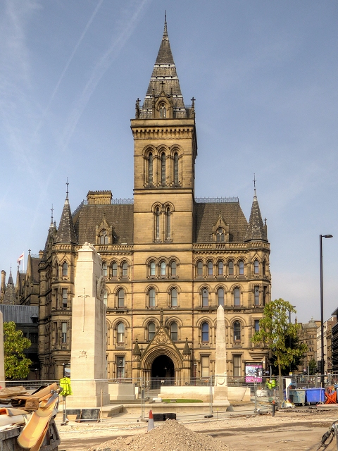 Manchester Town Hall and Cenotaph - September 2014