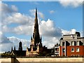 SJ8298 : Salford Cathedral from Salford Central Station by Gerald England