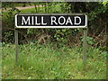 TM2588 : Mill Road sign by Geographer