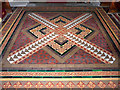 NY2262 : Victorian floor tiles in St Michael's Church by Rose and Trev Clough