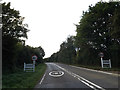 TL7654 : Entering Wickhambrook on the A143 Bury Road by Geographer