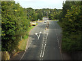 SP0366 : B4504 nearing the A448, from the Birchfield Road overbridge, Headless Cross, Redditch by Robin Stott