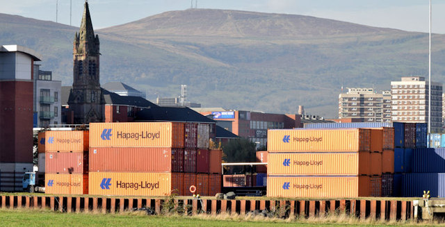 Containers, Belfast harbour (October 2014)