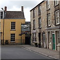 ST9387 : Square mirror at a right angle bend in Malmesbury by Jaggery