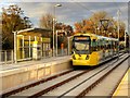 SJ8385 : Shadowmoss Tram Stop (Inbound) by David Dixon