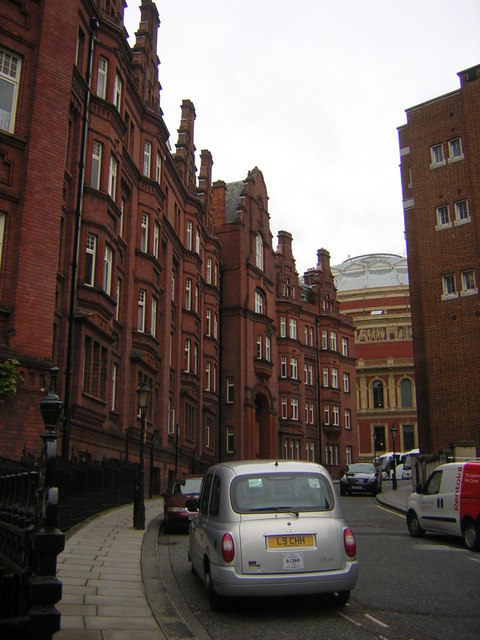 View up Kensington Gore towards the Albert Hall