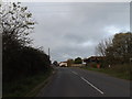 TM1378 : Entering Norfolk on the B1077 Stuston Road by Geographer