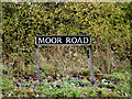 TM1683 : Moor Road sign by Geographer