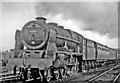 NX9928 : Rebuilt Royal Scot leaving Workington on an express to London, 1951 by Ben Brooksbank