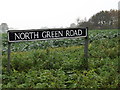 TM2287 : North Green Road sign by Geographer