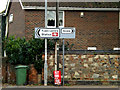 TM1279 : Roadsigns on the A1066 Victoria Road by Geographer