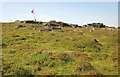 SX5484 : Range flag on Doe Tor by Derek Harper