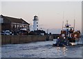 TA0488 : Launching Scarborough lifeboat 2 by Christopher Hall