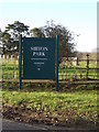 TM3769 : Sibton Park sign by Geographer