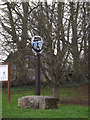 TL3758 : Hardwick Village sign by Geographer