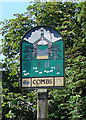 TM0356 : Combs village sign (detail) by Adrian S Pye