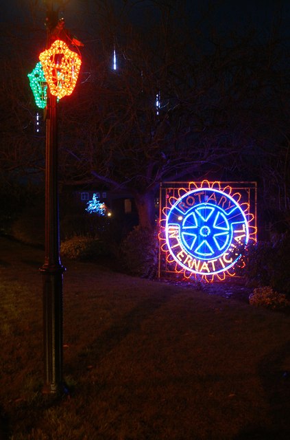 Christmas lights 2014, Lion Hill, Stourport-on-Severn