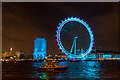 TQ3079 : London Eye in Pale Blue and Purple, London SE1 by Christine Matthews