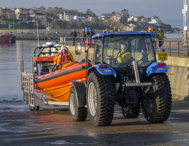 Bangor Lifeboat and tractor