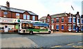 SJ9295 : Hybrid bus on Manchester Road by Gerald England