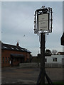 TM2867 : The Dennington Queen Restaurant sign by Geographer