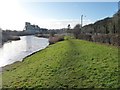 SJ6474 : Public footpath, north bank, River Weaver, Winnington by Christine Johnstone