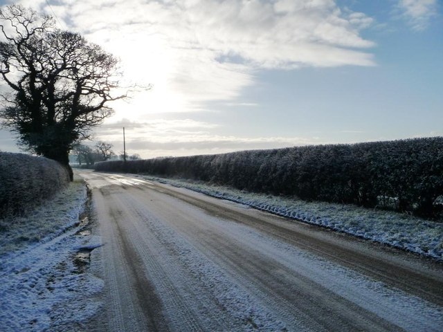 Sandy Lane on a cold winter's day