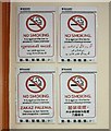 SJ9494 : No smoking in several languages by Gerald England