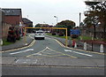 SJ2929 : Metric only height sign at the entrance to an Oswestry car park by Jaggery