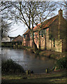 TL6357 : Dullingham: houses by Church Pond by John Sutton