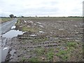 SE5329 : Waterlogged field entrance, west side of Fox Lane by Christine Johnstone